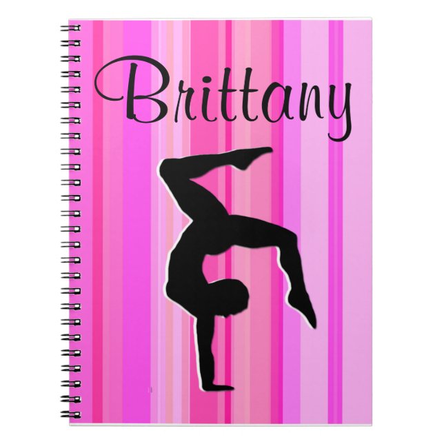 SÖT ROSA PERSONLIG GYMNASTICS JOURNAL ANTECKNINGSBOK (Framsidan)