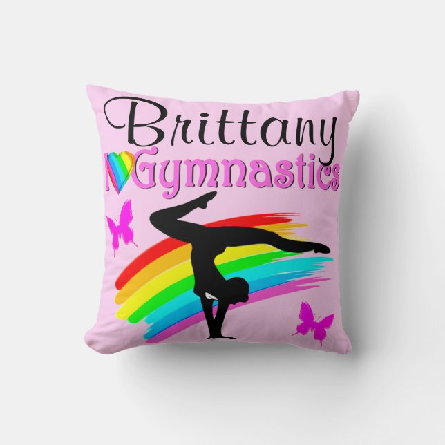 SÖT ROSA PERSONLIG GYMNASTICS PILLOW KUDDE (Framsida)