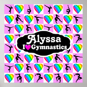 SÖT ROSA PERSONLIG GYMNASTICS POSTER