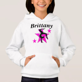 SÖT ROSA PERSONLIG GYMNASTISK HOODIE TRÖJA