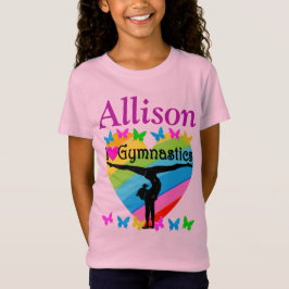 SÖT ROSA PERSONLIG I KÄRLEK GYMNAST T SHIRT