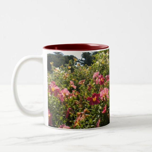 Söt Rosa Petunias Mugg (Vänster)