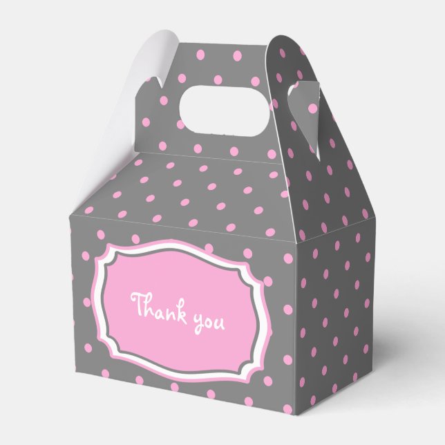 Söt Rosa Polka-favoritbox-🎀 Presentaskar (Framsidan Sidan)