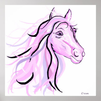 Söt Rosa Pony Poster