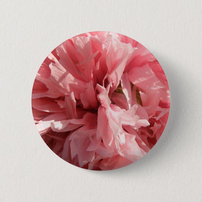 Söt Rosa Poppy Button Knapp (Framsida)