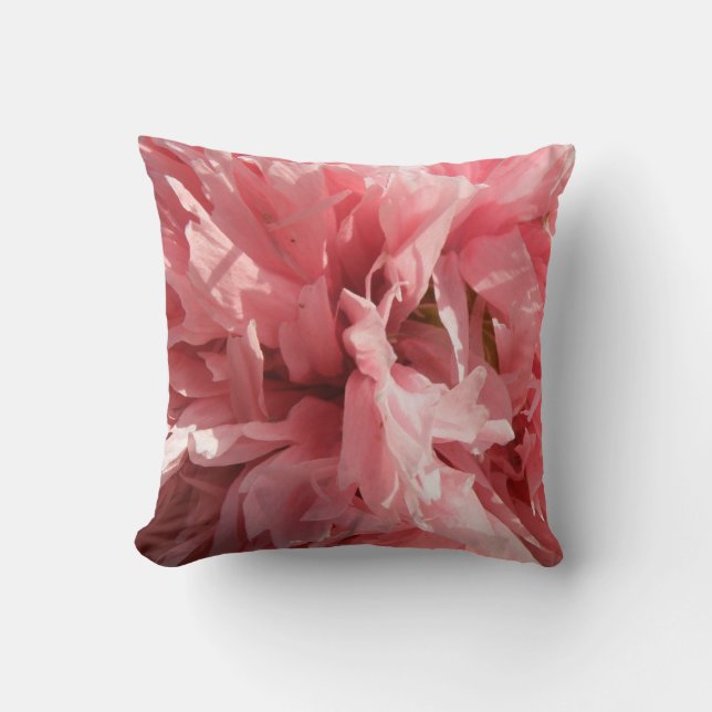 Söt Rosa Poppy Pillow Kudde (Framsida)