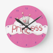 Söt Rosa Princess & Krona on Cloud