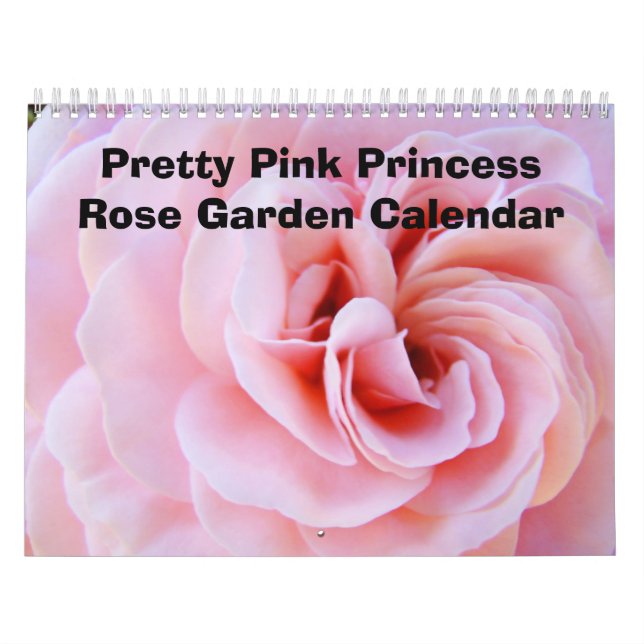 Söt Rosa Princess Ro Garden Calendar Rosor Kalender (Omslag)