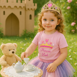 Söt Rosa Prinsessa Babyflicka T-Shirt
