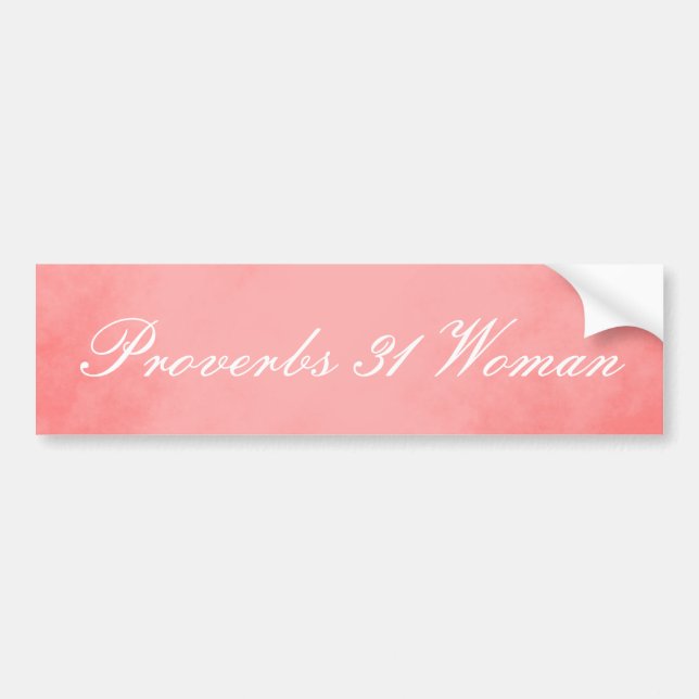 Söt Rosa Proverbs 31 Bildekal (Framsidan)