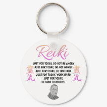 Söt Rosa Reiki Principles Nyckelring