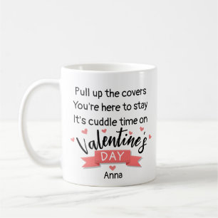 Söt, rosa, rhymning Alla hjärtans dag dikt Kaffemugg