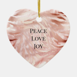 Söt Rosa  Ro Glam Zebra Animal Print Julgransprydnad Keramik