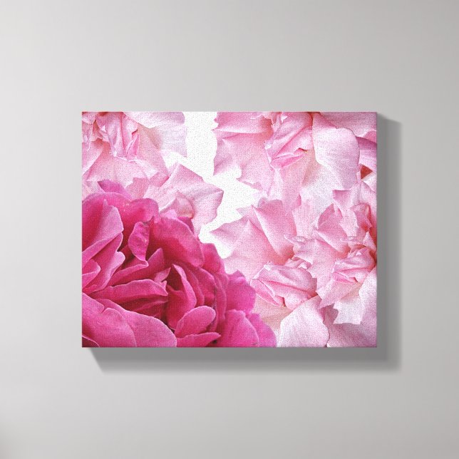 Söt rosa ros abstrakt blommigt för sällskapsdjur canvastryck (Framsida)