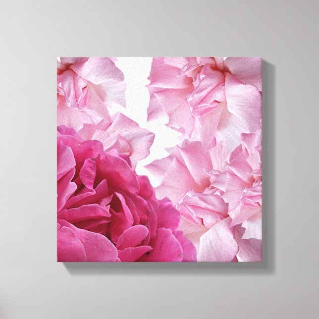 Söt rosa ros abstrakt   blommigt snyggt art canvastryck (Framsida)