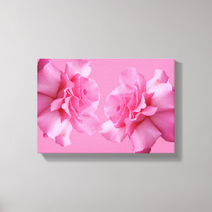 Söt rosa ros blommigt - modern bra konst canvastryck