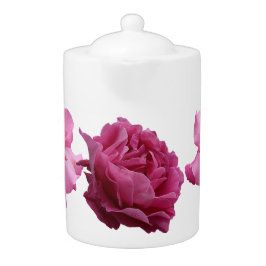 Söt rosa ros blommor söt boho blommigt te pot pot