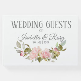 Söt Rosa ros Bouquet Bröllop Gästböcker