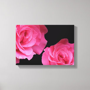 Söt rosa ros, bra av modern blommigt canvastryck
