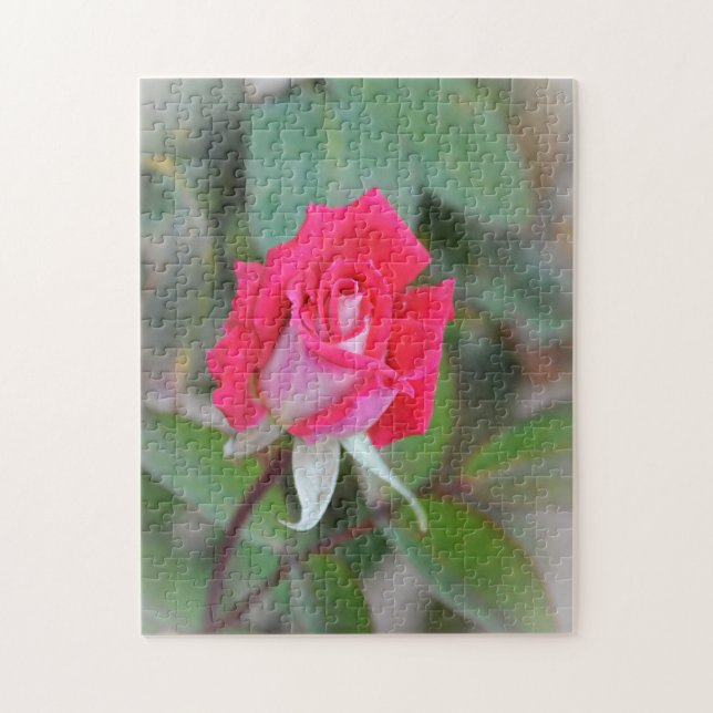 Söt Rosa ros Bud Garden Art Puzzle Pussel (Vertikal)