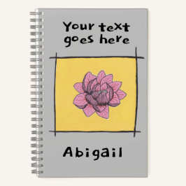 Söt rosa ros, din titel och namn