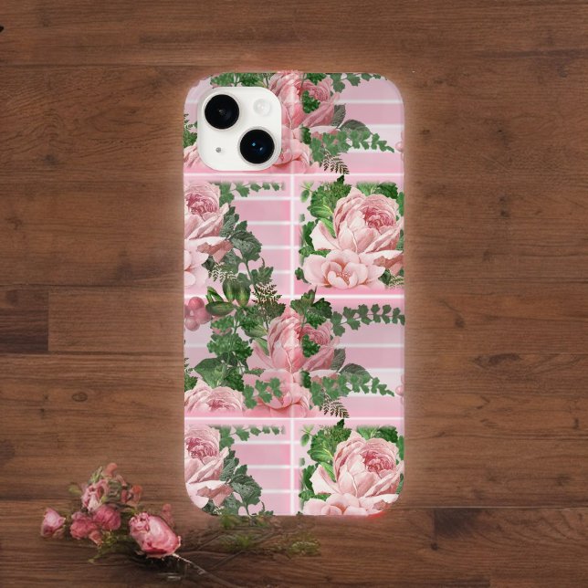 Söt Rosa ros i Rosa Gradient Graphic Mönster (Skapare uppladdad)
