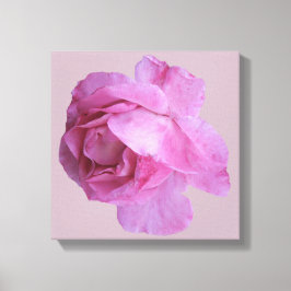 Söt rosa ros modern blommigt, enkel bra konst canvastryck