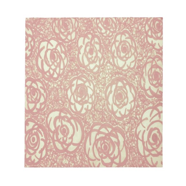Söt Rosa ros Mönster Anteckningsblock (Framsida)