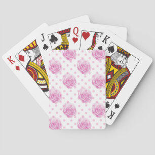 Söt rosa ros mönster casinokort