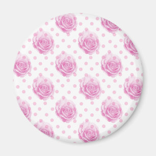 Söt rosa ros mönster magnet