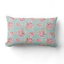 Söt Rosa ros och Blue Polka Dot-Vintagen