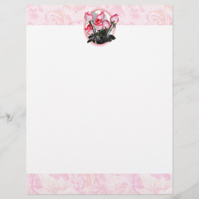 Söt Rosa ros på Rosy Background (Framsida)