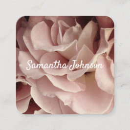 söt rosa ros petals dubbla Side anpassningsbar Fyrkantigt Visitkort