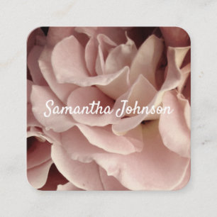 söt rosa ros petals dubbla Side anpassningsbar Fyrkantigt Visitkort
