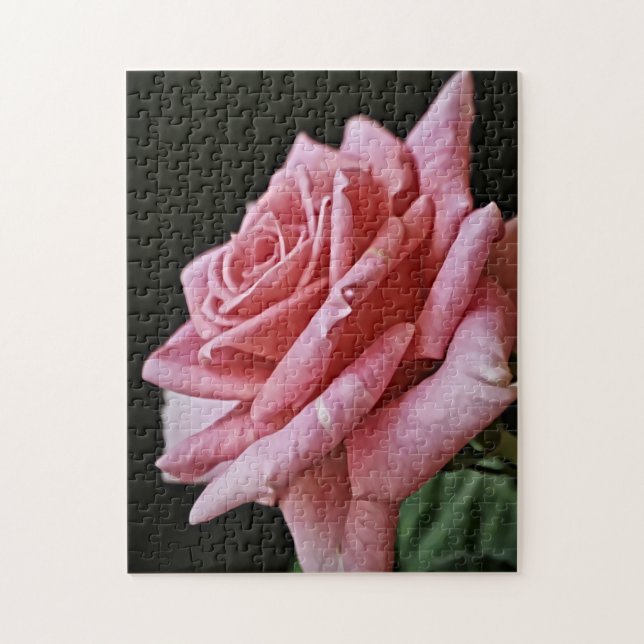 Söt Rosa ros Puzzle Pussel (Vertikal)