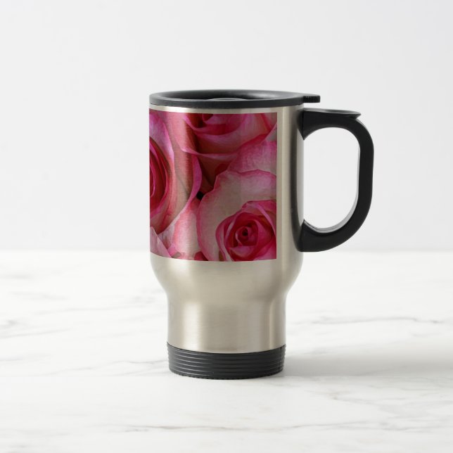 Söt rosa ros resemugg (Höger)