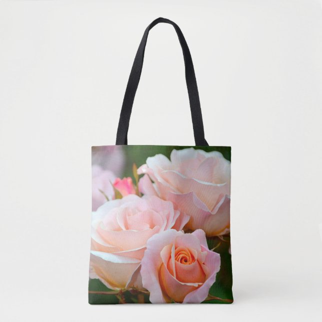 Söt rosa ros tygkasse (Framsida)