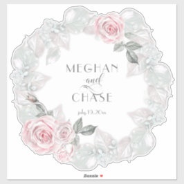 Söt Rosa ros Wandan BarefootBride™ Klistermärken