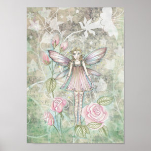 Söt rosa rosälva poster