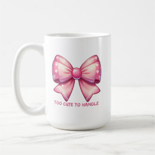 Söt rosa rosett - för söt för att hantera kaffemugg