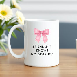 Söt Rosa Rosett Kokett Långdistans Bästa Vän Kaffemugg