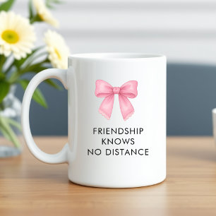 Söt Rosa Rosett Kokett Långdistans Bästa Vän Kaffemugg