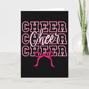 Söt rosa rosett Sport Cheer Cheerleader Cheerleadi Kort