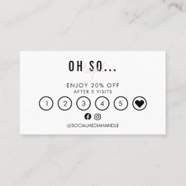 Söt Rosa Script Beauty Aesthtics Loyalty Visitkort