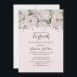 Söt  Rosa Silver Blommigt 40:e födelsedagen Inbjudningar<br><div class="desc">Mer söt blommigt 40:e födelsedagspartiets inbjudningar i Little Bayleigh-affären! Vi har använt teckningar från: www.createthecut.com</div>