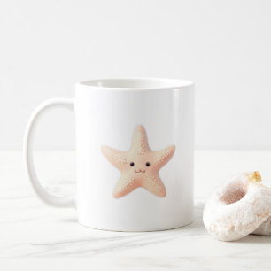 Söt rosa sjöstjärna kaffemugg