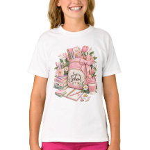 Söt rosa skolstart t-shirt för tjejer | Dream Lea