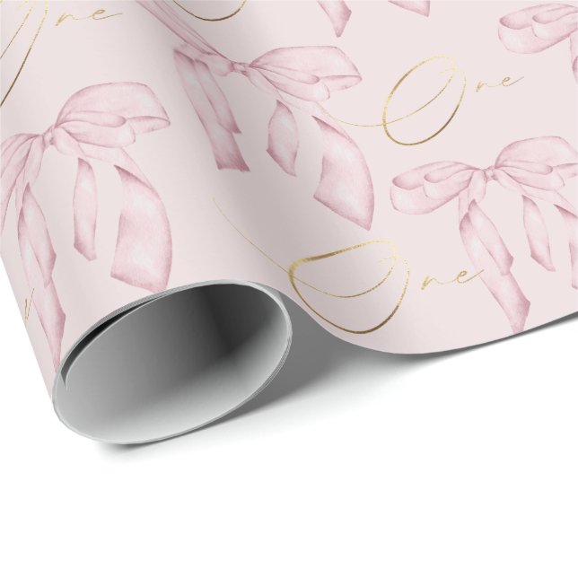 Söt Rosa Slinga En Presentpapper (Rullad Hörn)