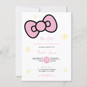 Söt Rosa Slinga Excentrisk Baby Shower Inbjudningar