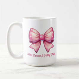 Söt Rosa Slinga-Rosa Drömmar & Snygga Saker Kaffemugg